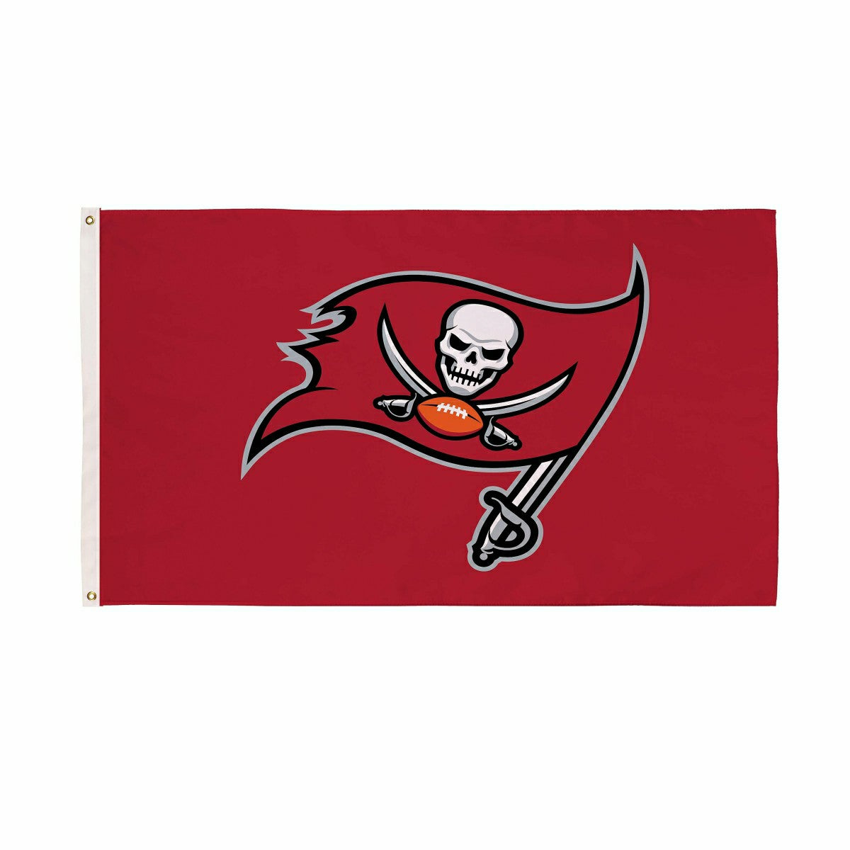 Tampa Bay Buccaneers Single Sided Flag w/ 2 Grommets, 3'x5', NFL, Home