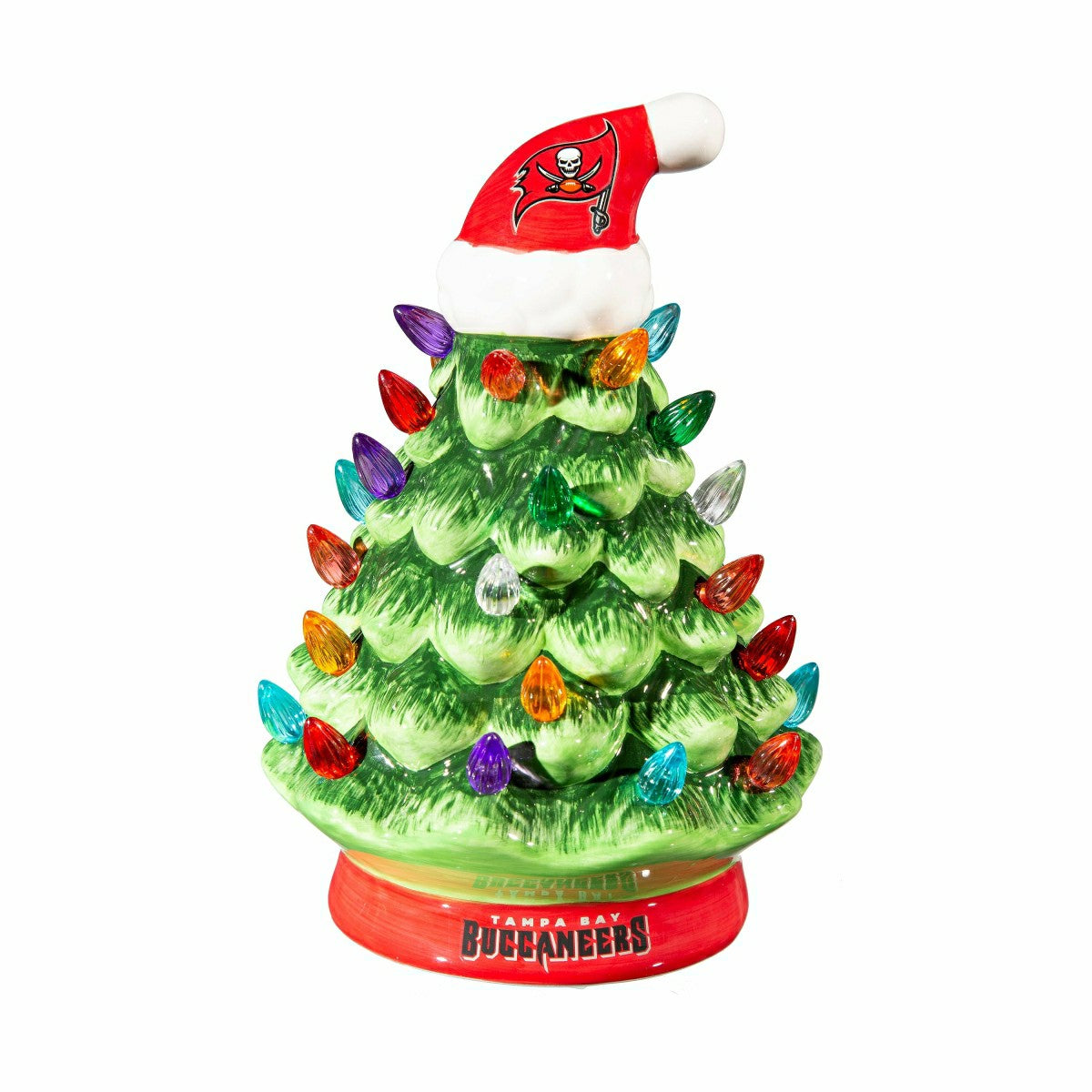 8" LED Ceramic Christmas Tree, Tampa Bay Buccaneers, NFL, Home