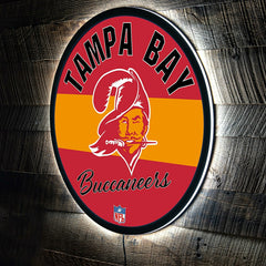 Tampa Bay Buccaneers NFL Football Large Round Vintage Edgelite LED Dec, NFL, Home