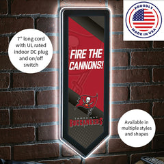 LED Wall Decor, Pennant, Tampa Bay Buccaneers, NFL, Home
