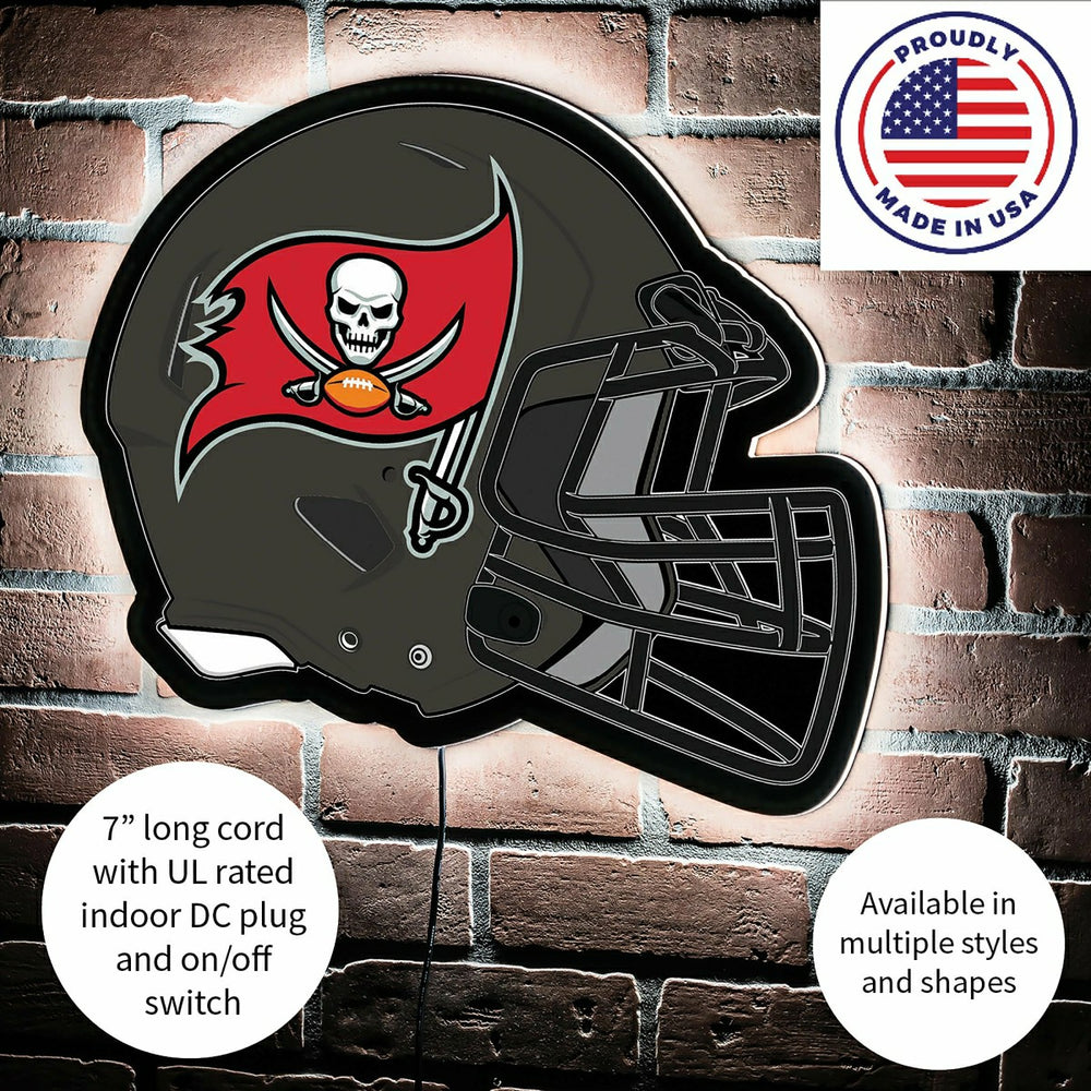 LED Wall Decor, Helmet, Tampa Bay Buccaneers, NFL, Home