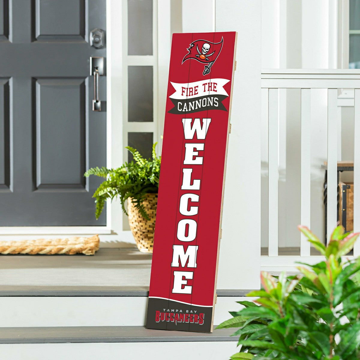 Tampa Bay Buccaneers Large Single Sided Leaner, 46", NFL, Home