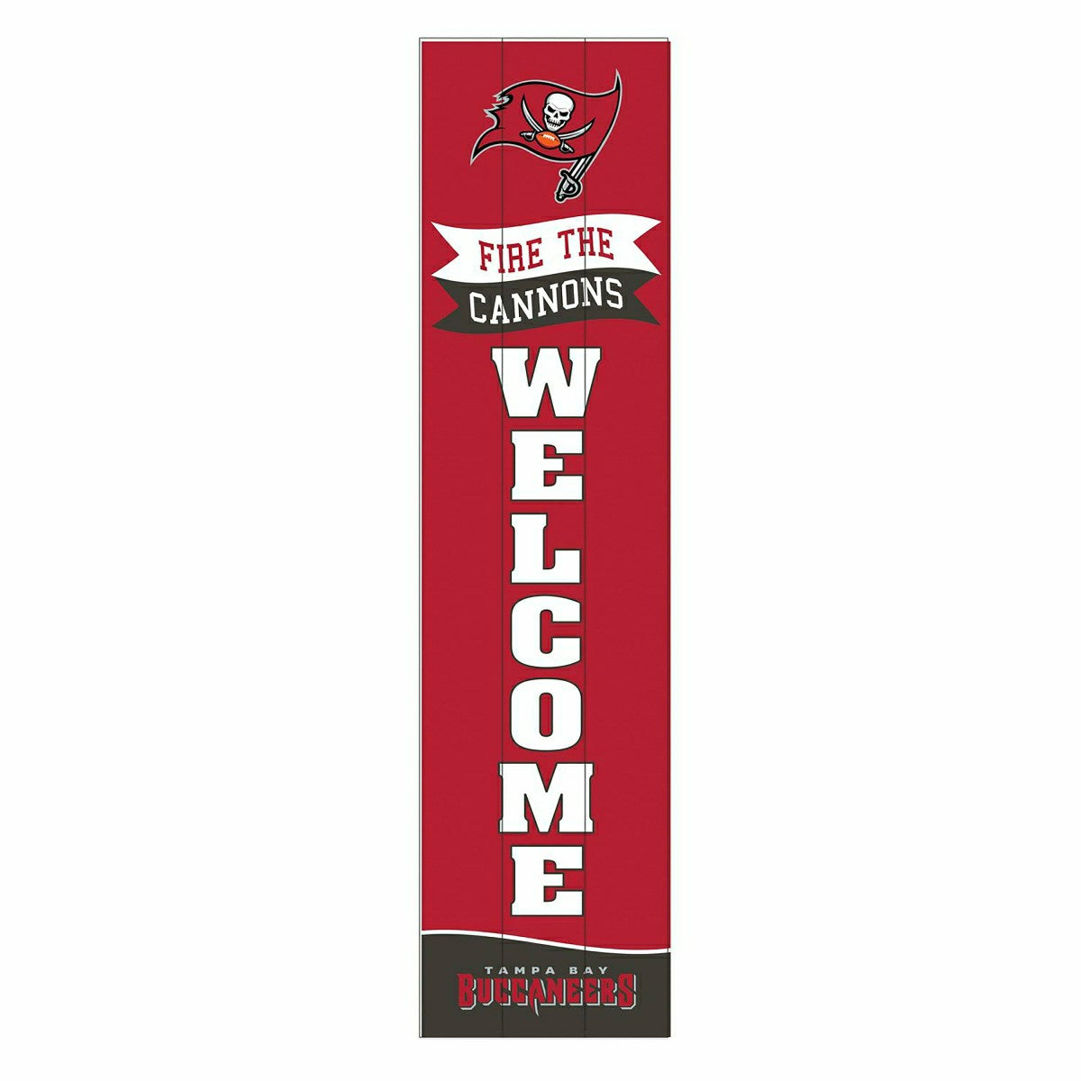 Tampa Bay Buccaneers Large Single Sided Leaner, 46", NFL, Home