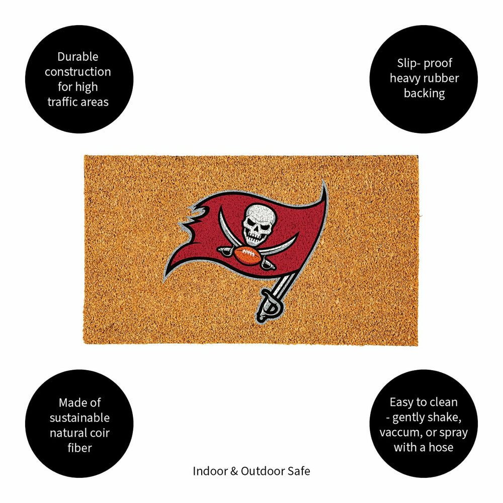 Coir Mat, 16"x28", Tampa Bay Buccaneers, NFL
