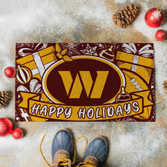 Washington Commanders Holiday PVC Mat, 28"x16", NFL