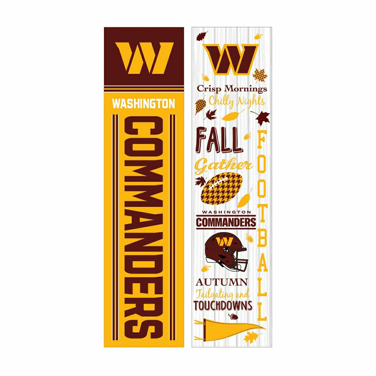 46" Double Sided Leaner, Washington Commanders, Fall Seasonal, NFL, Home