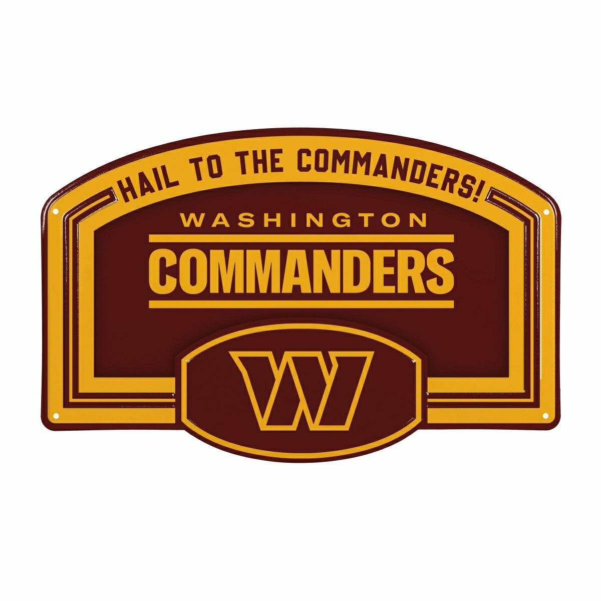 Washington Commanders USA Embossed Steel Wall Sign, 11" x 17", NFL, Home