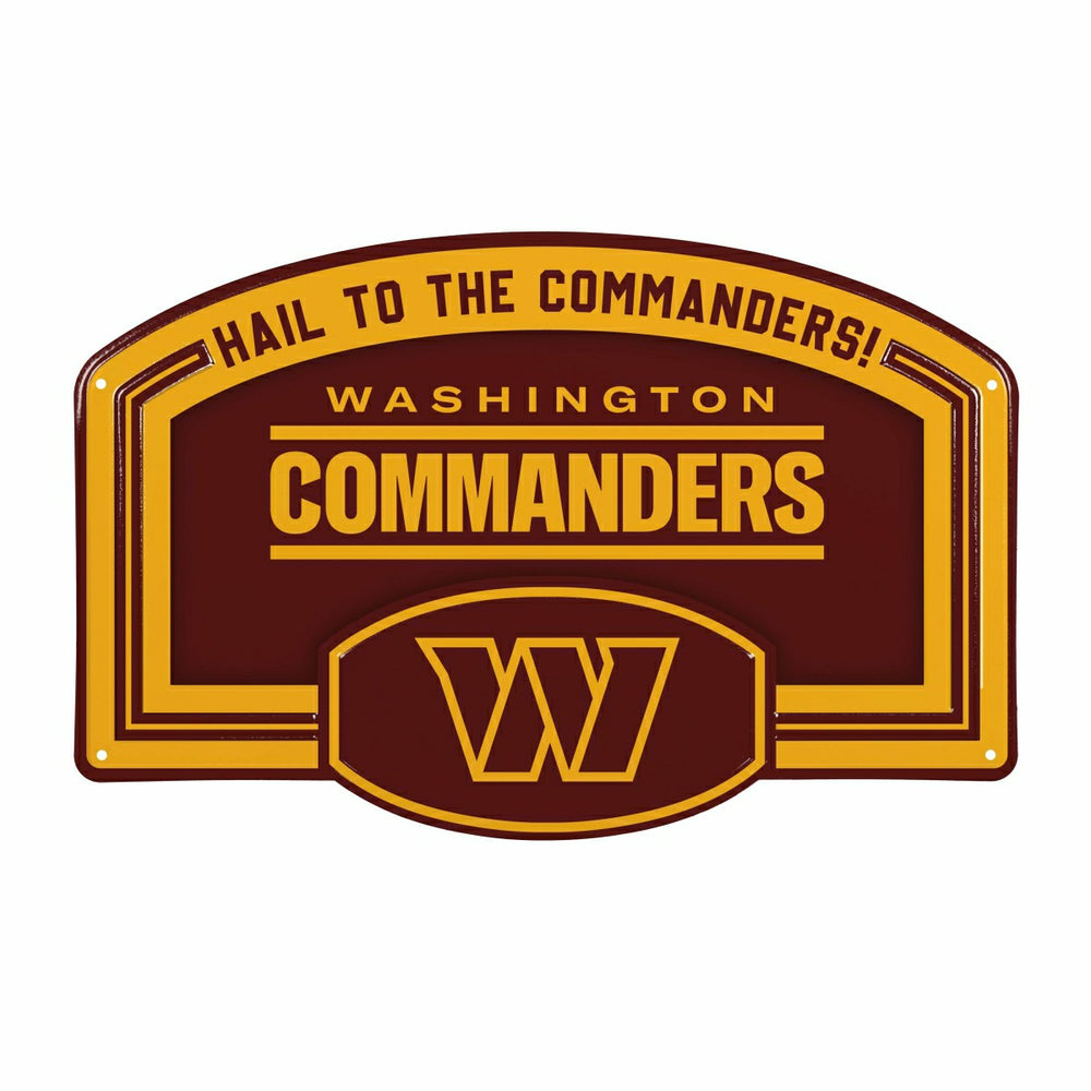 Washington Commanders USA Embossed Steel Wall Sign, 11" x 17", NFL, Home