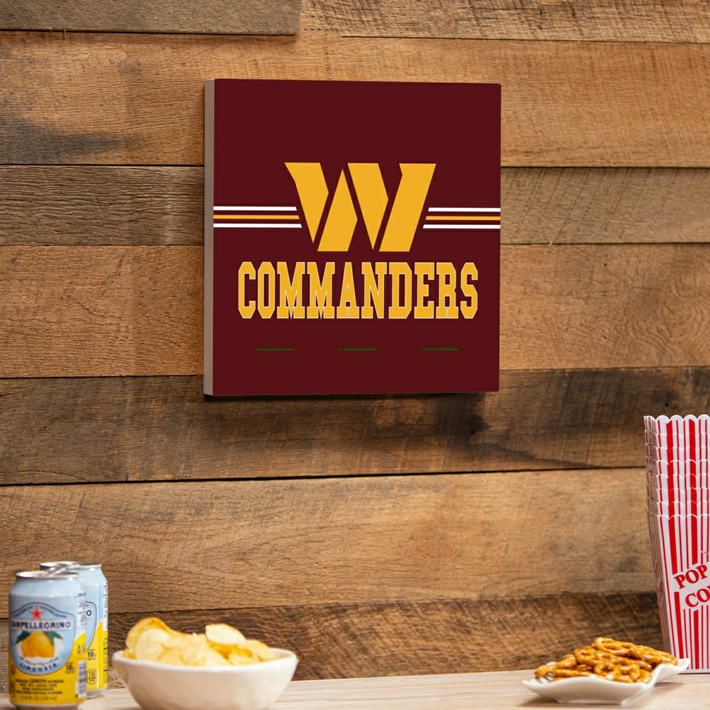 Washington Commanders Wood Wall Sign, 12x12, NFL, Home