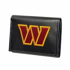 Washington Commanders Black Tri-Fold Embroidered Wallet w/ RFID Blocking, NFL, Home
