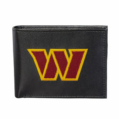 Washington Commanders Black Bi-Fold Embroidered Wallet w/ RFID Blocking, NFL, Home