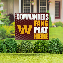 Washington Commanders Coroplast Yard Sign "Fans Play Here", NFL, Home