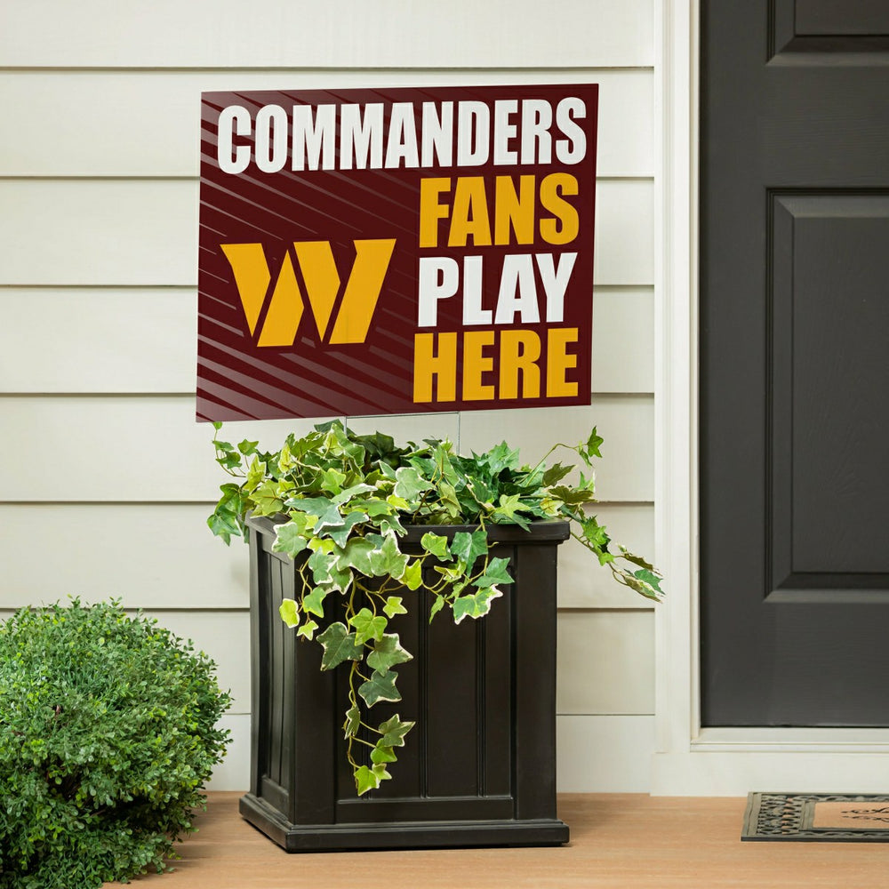 Washington Commanders Coroplast Yard Sign "Fans Play Here", NFL, Home