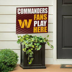 Washington Commanders Coroplast Yard Sign "Fans Play Here", NFL, Home