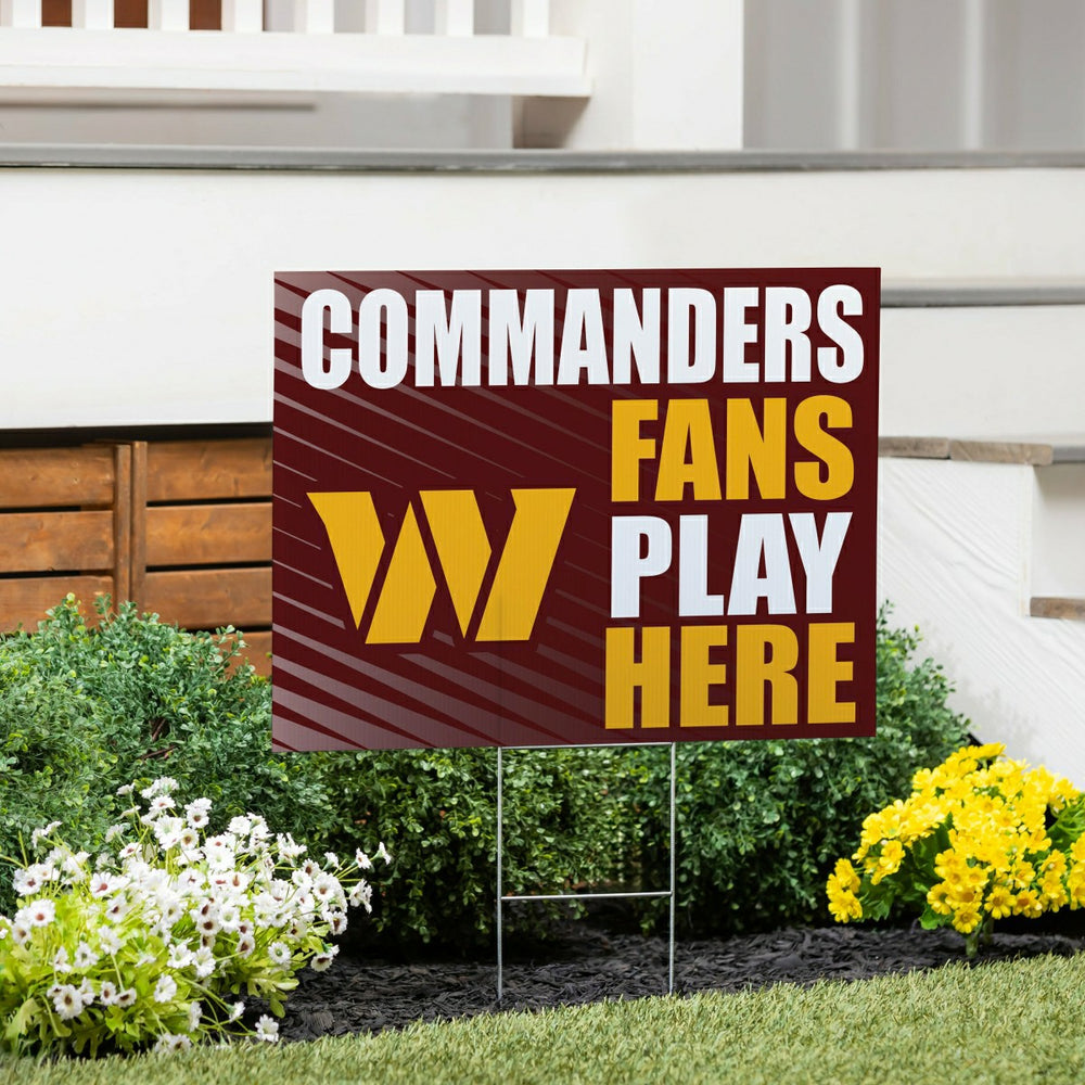 Washington Commanders Coroplast Yard Sign "Fans Play Here", NFL, Home