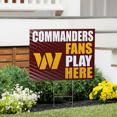 Washington Commanders Coroplast Yard Sign "Fans Play Here", NFL, Home