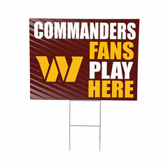 Washington Commanders Coroplast Yard Sign "Fans Play Here", NFL, Home