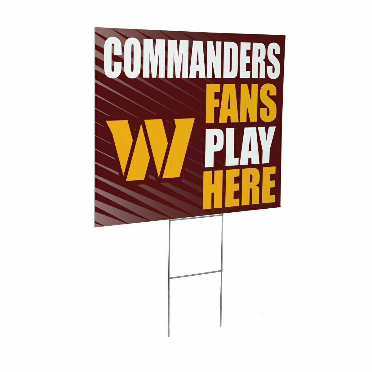 Washington Commanders Coroplast Yard Sign "Fans Play Here", NFL, Home
