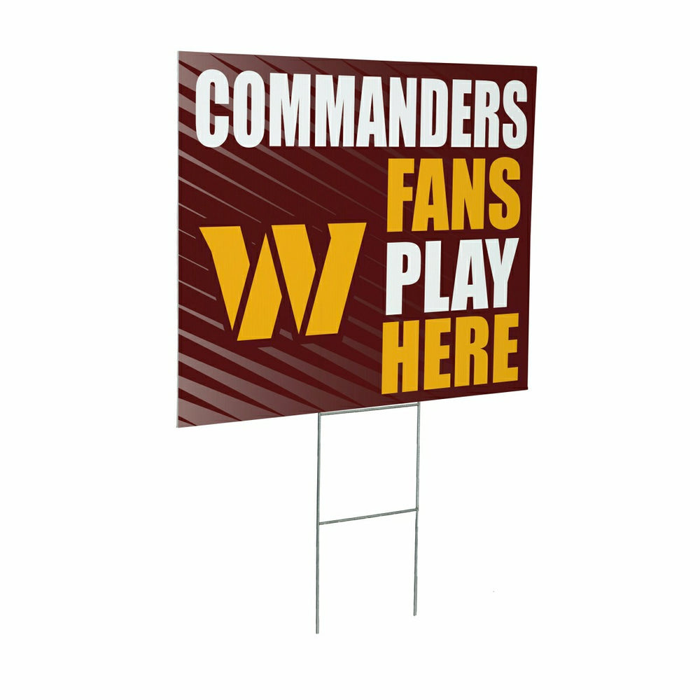 Washington Commanders Coroplast Yard Sign "Fans Play Here", NFL, Home