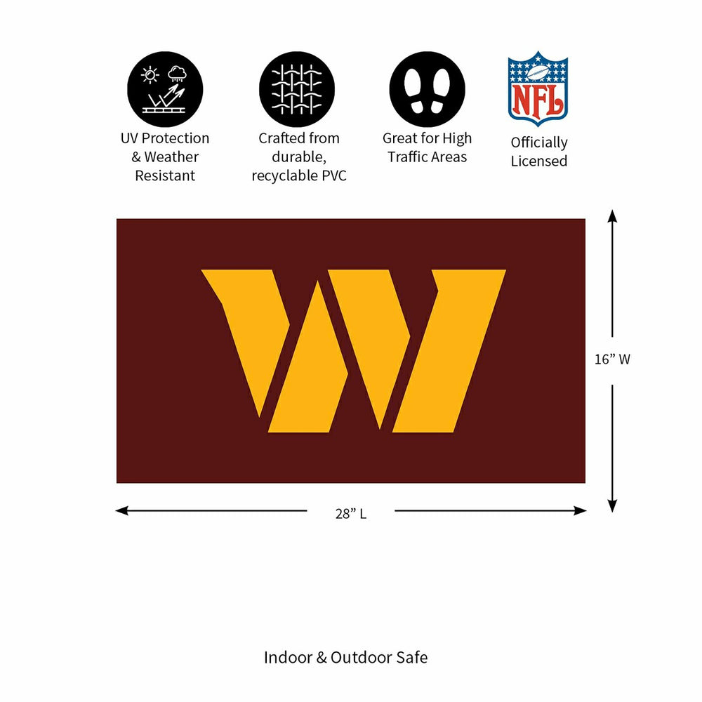 Full Color PVC Mat, 16" x 28", Washington Commanders, NFL