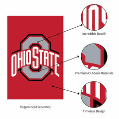 Ohio State University Applique House Flag, Home, Collegiate