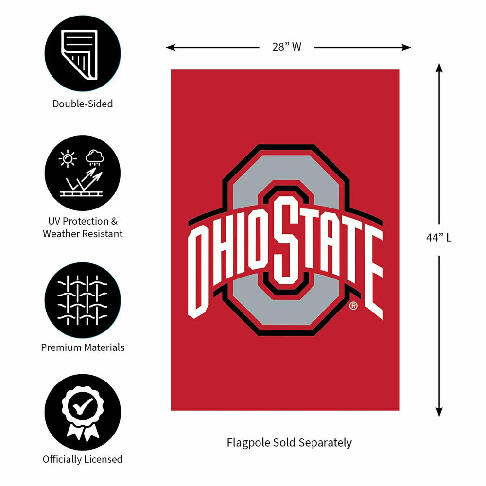 Ohio State University Applique House Flag, Home, Collegiate