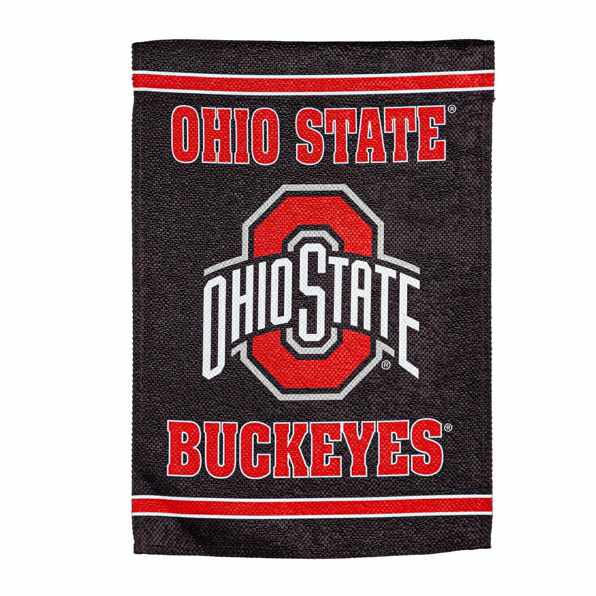 Embossed Suede Flag, House Size, Ohio State University, Home, Collegiate