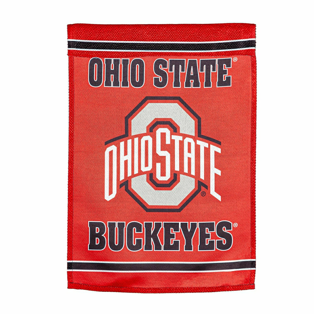 Embossed Suede Flag, House Size, Ohio State University, Home, Collegiate