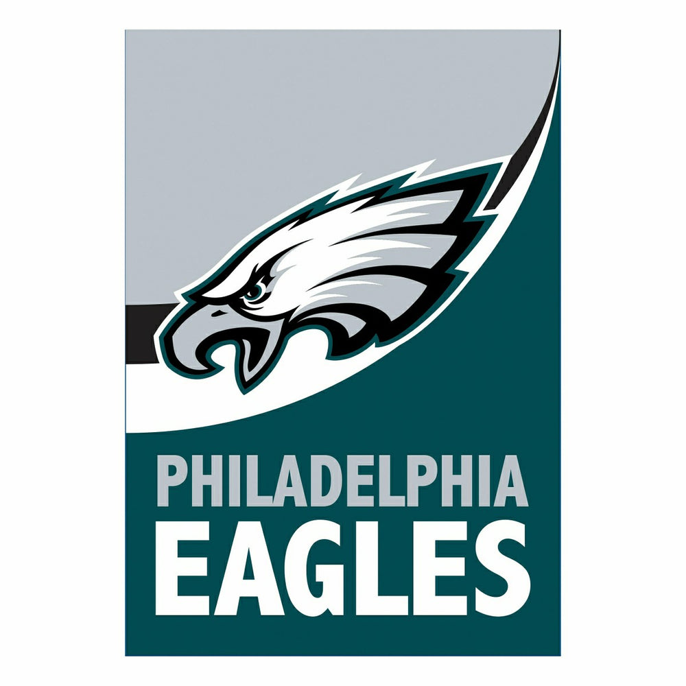 Philadelphia Eagles Burlap House Flag, Home, NFL
