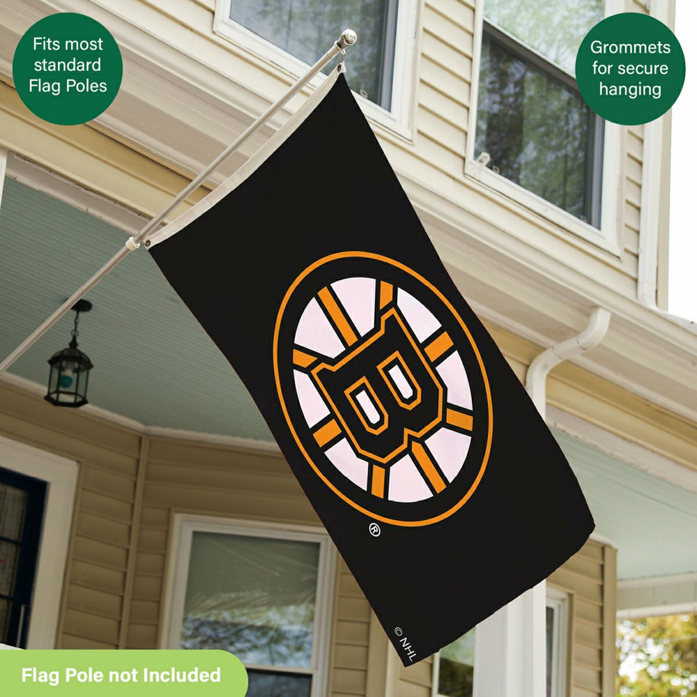 Boston Bruins Single Sided Flag with 2 Grommets, 3'x5', NHL