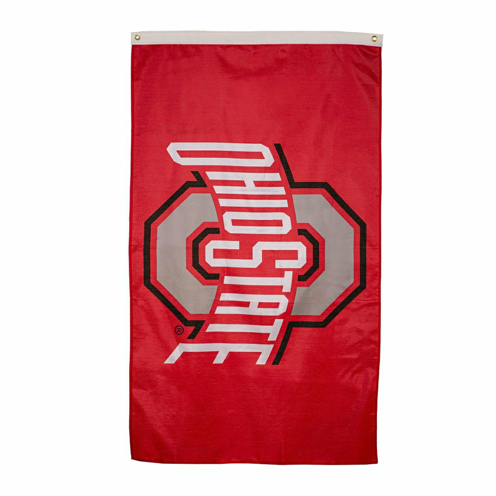 Ohio State University Single Sided Flag with 2 Grommets, 3'x5', Home, Collegiate