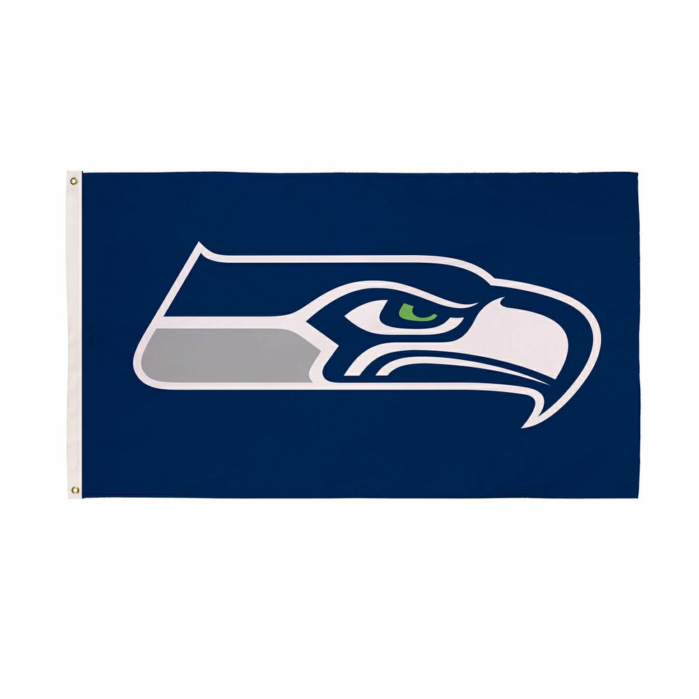 Seattle Seahawks Single Sided Estate Flag with 2 Grommets, 3'x5', Home, NFL