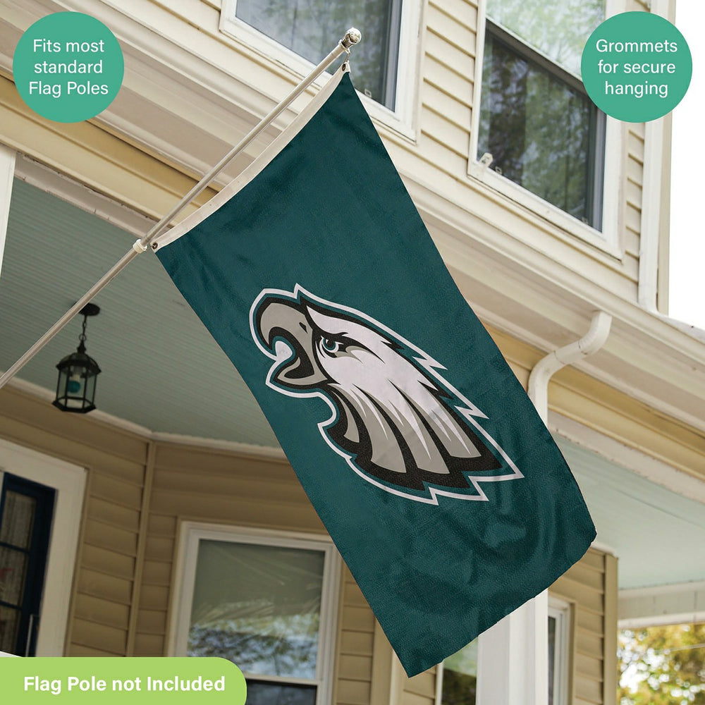 Philadelphia Eagles Single Sided Estate Flag with 2 Grommets, 3'x5', Home, NFL