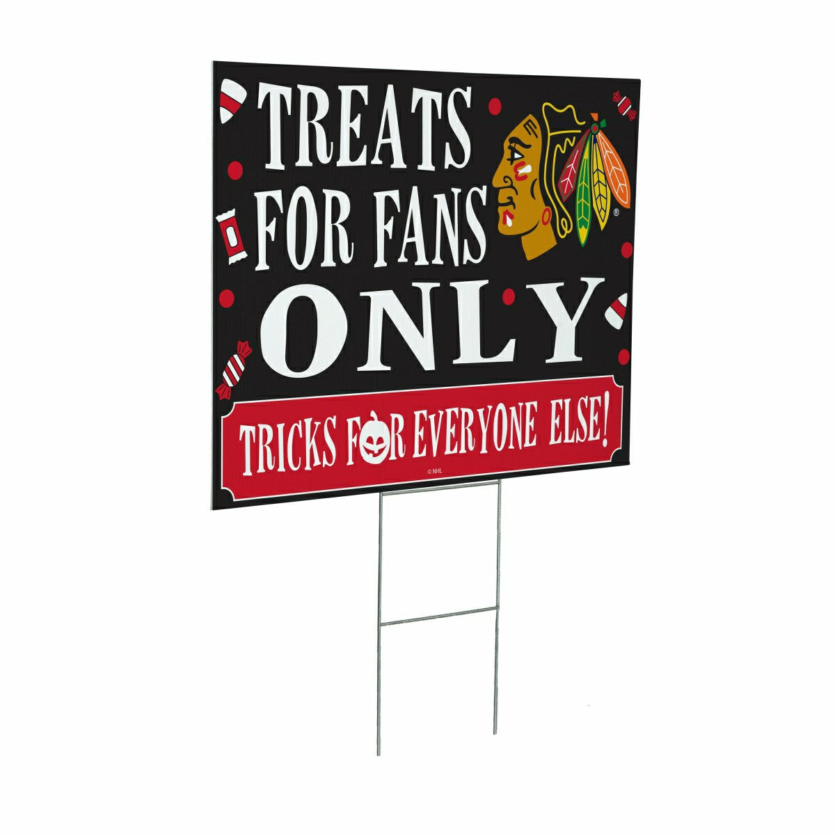 Chicago Blackhawks Yard Sign, Halloween Treats for Fans, NHL, Home