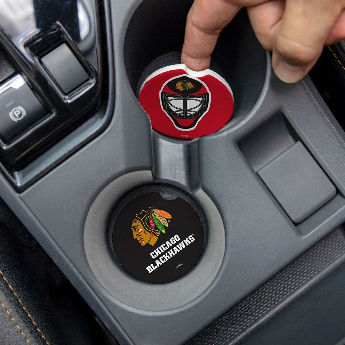 Chicago Blackhawks Car Coaster Set, 2pc, NHL, Home