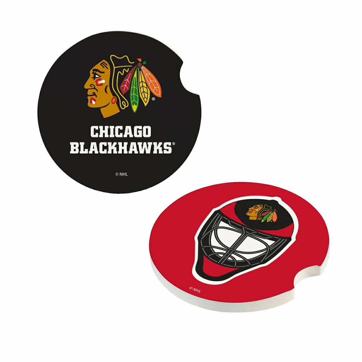 Chicago Blackhawks Car Coaster Set, 2pc, NHL, Home