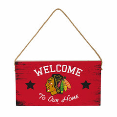 Chicago Blackhawks Wood Wall Sign, 6x11, NHL, Home