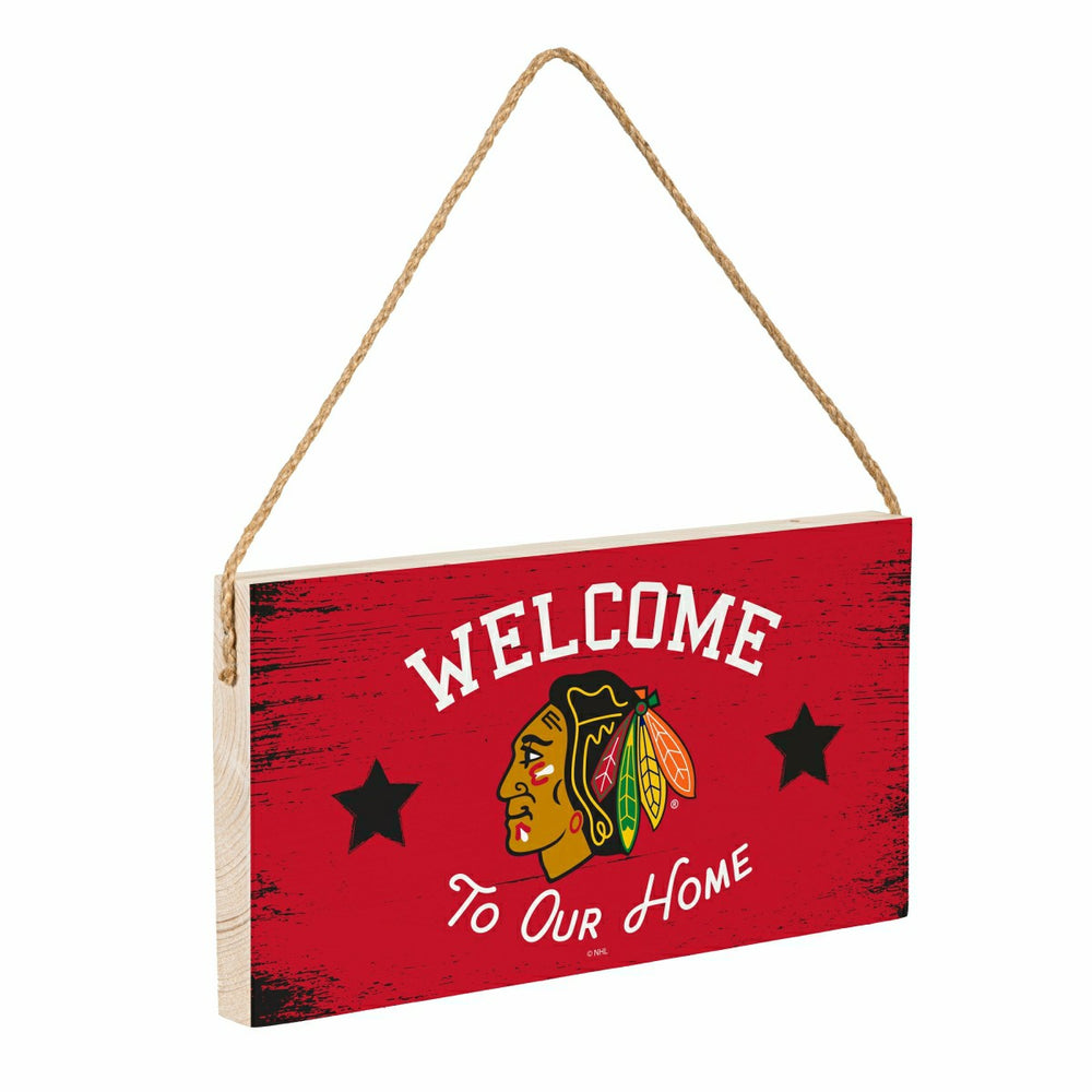 Chicago Blackhawks Wood Wall Sign, 6x11, NHL, Home