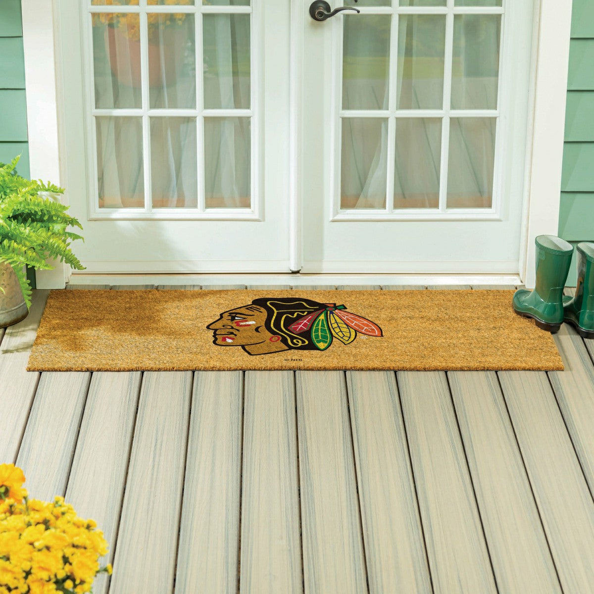 Chicago Blackhawks Extra Large Full Color Coir Mat, 60"x24", NHL