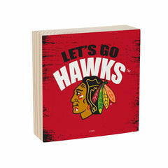 Chicago Blackhawks Plock, Down Home Fans, 6x6, NHL, Home