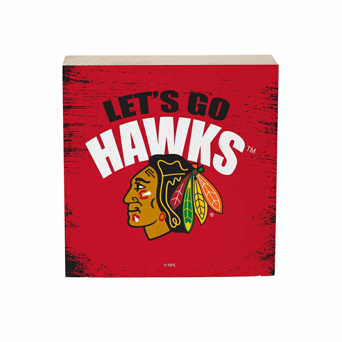 Chicago Blackhawks Plock, Down Home Fans, 6x6, NHL, Home