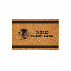 Chicago Blackhawks Large One Color Coir Mat, 36"x24", NHL