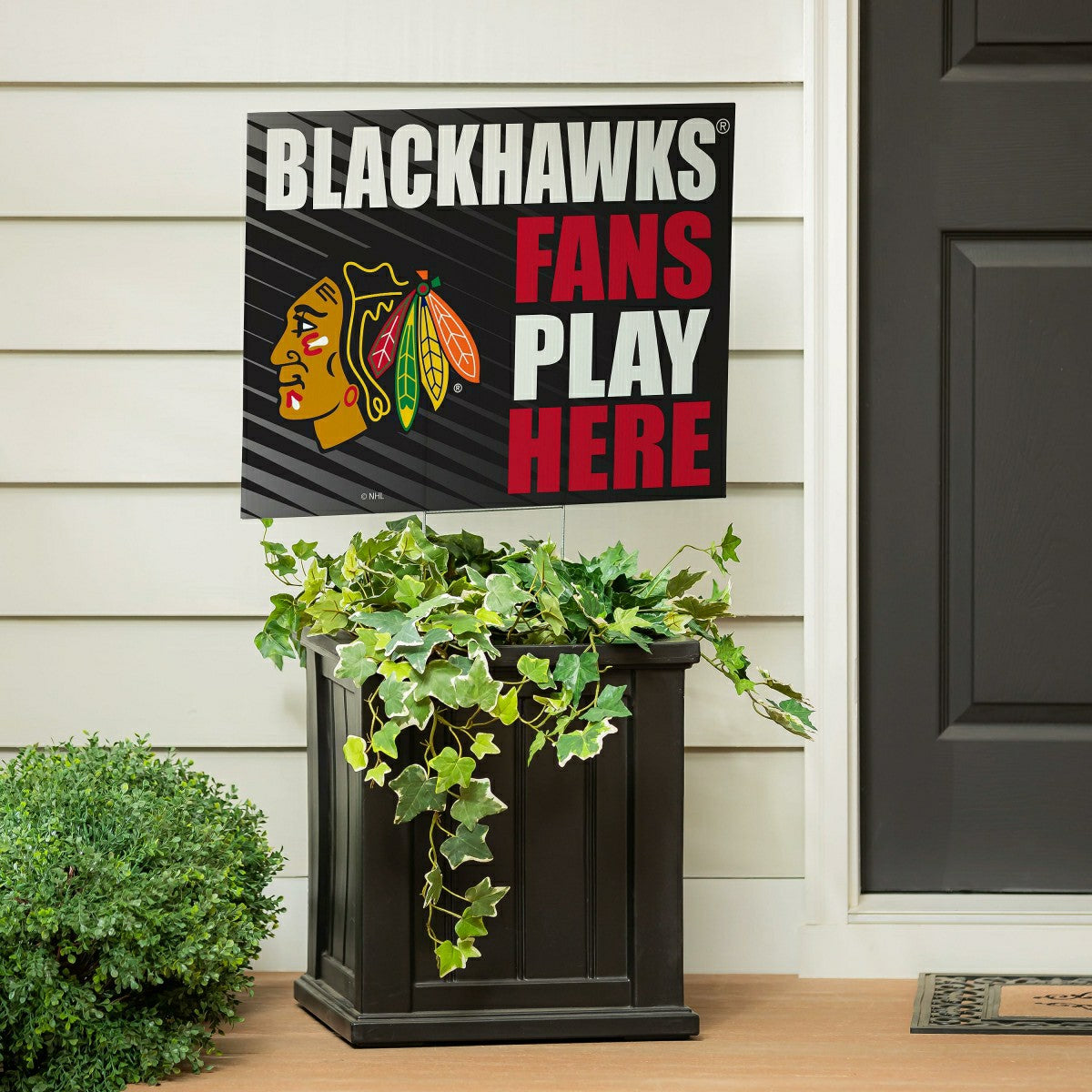 Chicago Blackhawks Coroplast Yard Sign "Fans Play Here", NHL, Home