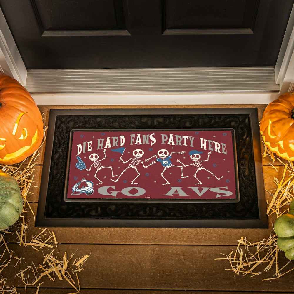 Colorado Avalanche Flocked Coir Halloween Sassafras Switch Mat, 22"x10, NHL