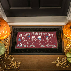 Colorado Avalanche Flocked Coir Halloween Sassafras Switch Mat, 22"x10, NHL