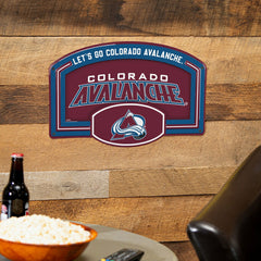 Colorado Avalanche USA Embossed Steel Wall Sign, 11" x 17", NHL, Home