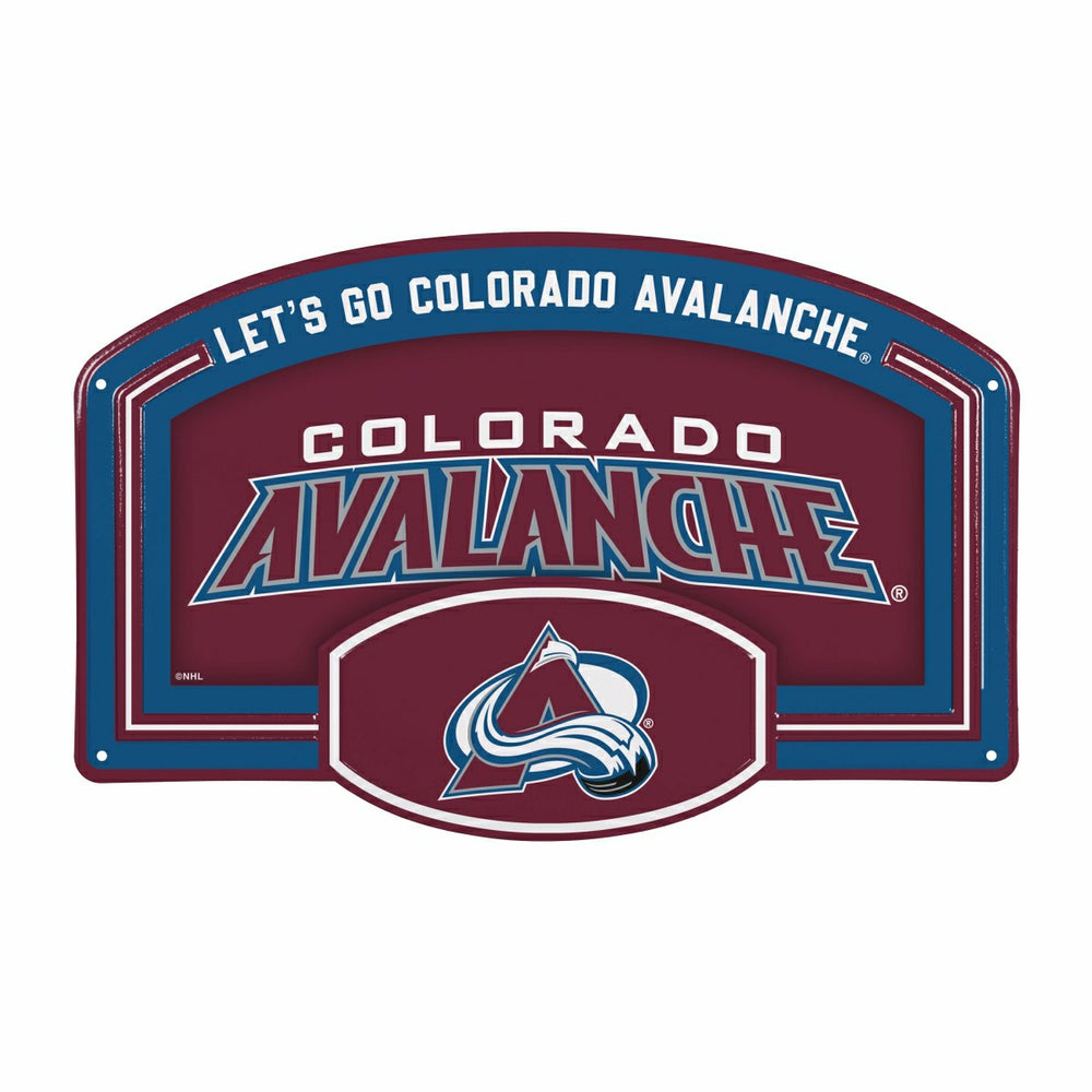 Colorado Avalanche USA Embossed Steel Wall Sign, 11" x 17", NHL, Home