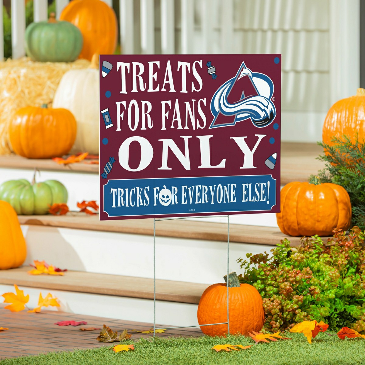 Colorado Avalanche Yard Sign, Halloween Treats for Fans, NHL, Home