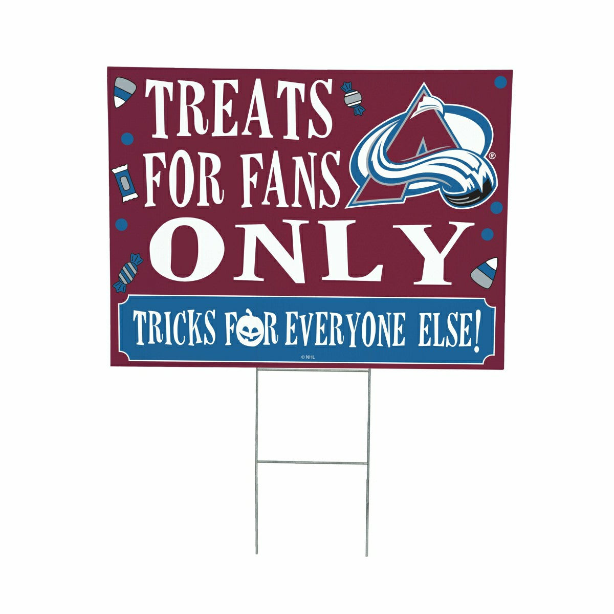 Colorado Avalanche Yard Sign, Halloween Treats for Fans, NHL, Home