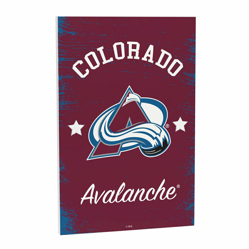 Colorado Avalanche Wood Wall Sign, 16x24, NHL, Home